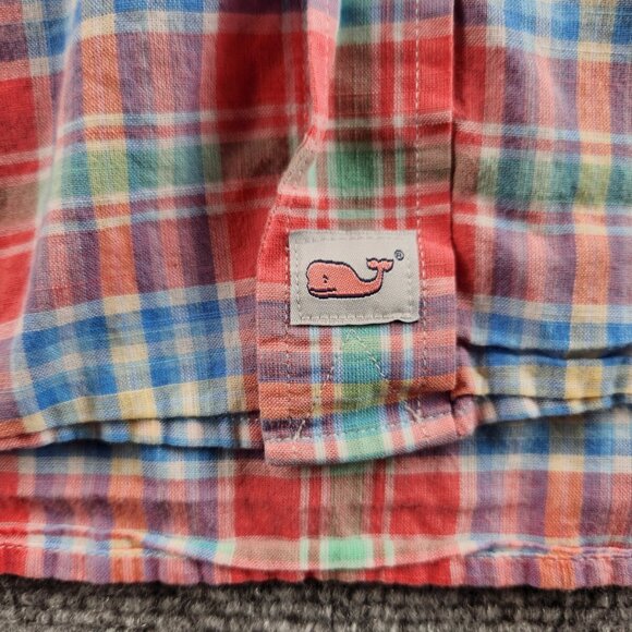 Vineyard Vines Murray Shirt Medium Multicolor Plaid Long Sleeve Button Up Shirt - Picture 15 of 16